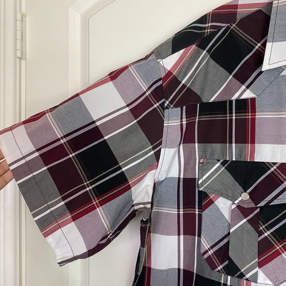 Rockabilly Men’s Snap Front Plaid Shirt Lightweight Comfortable size XXL - Picture 5 of 8